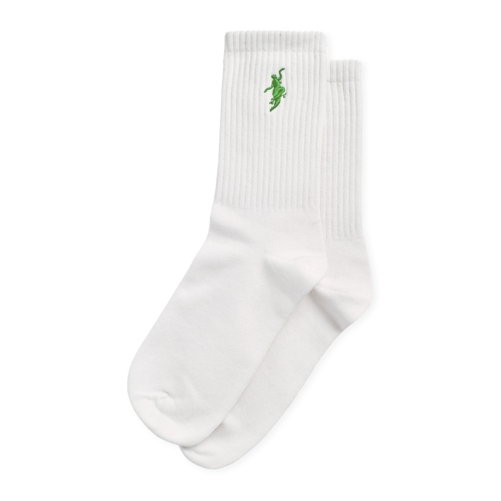 Polar Skate Co. No Comply Socks (White/Green)