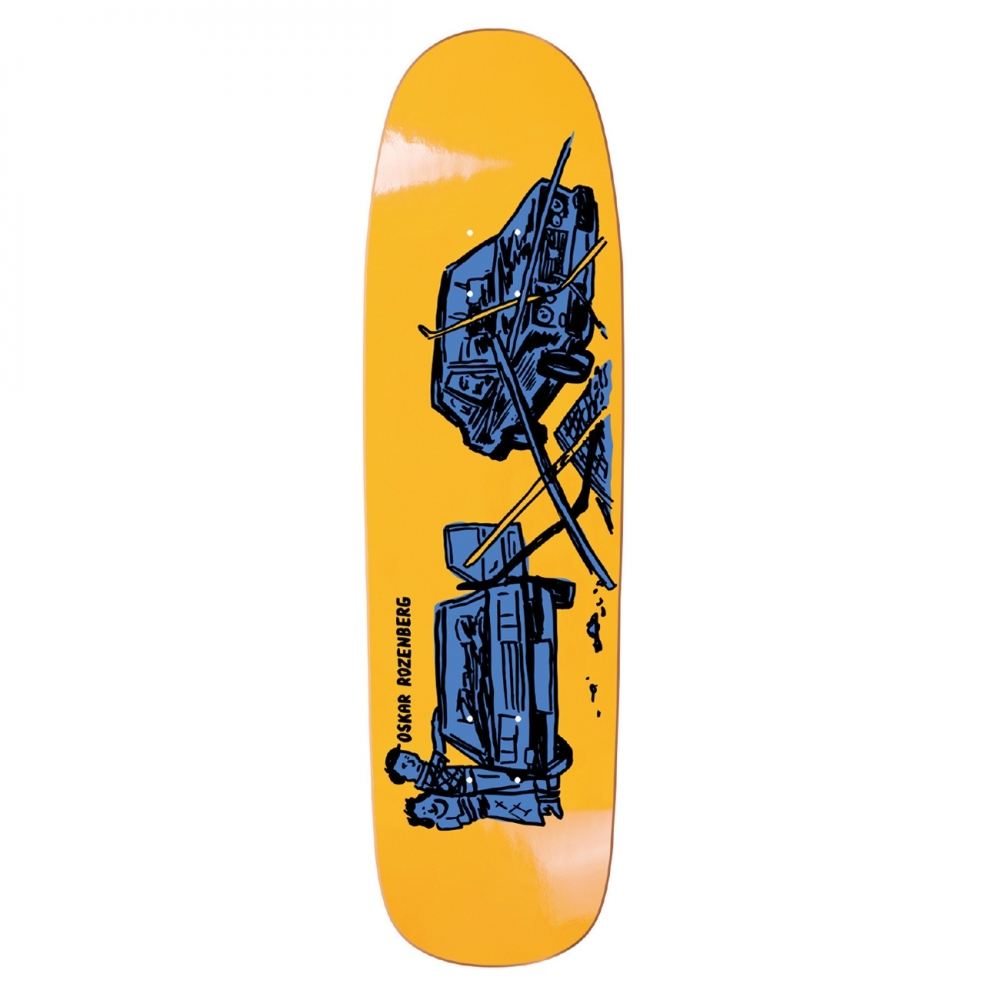 Product code POL-SP21-ORDRIVERSLICENSEYELLOW-86. Oskar Rozenberg Drivers License Skateboard Deck 8.625" (Yellow)
