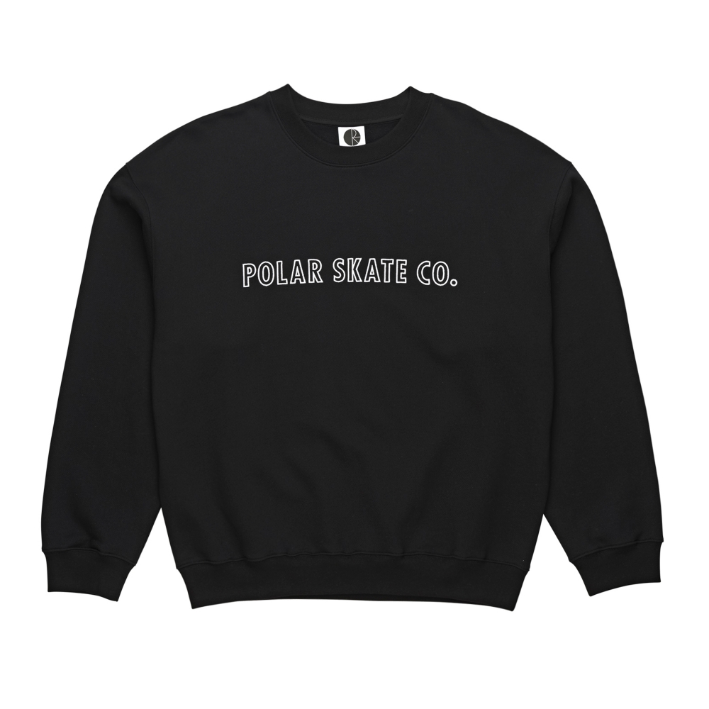 Polar Skate Co. Outline Crew Neck Sweatshirt (Black)