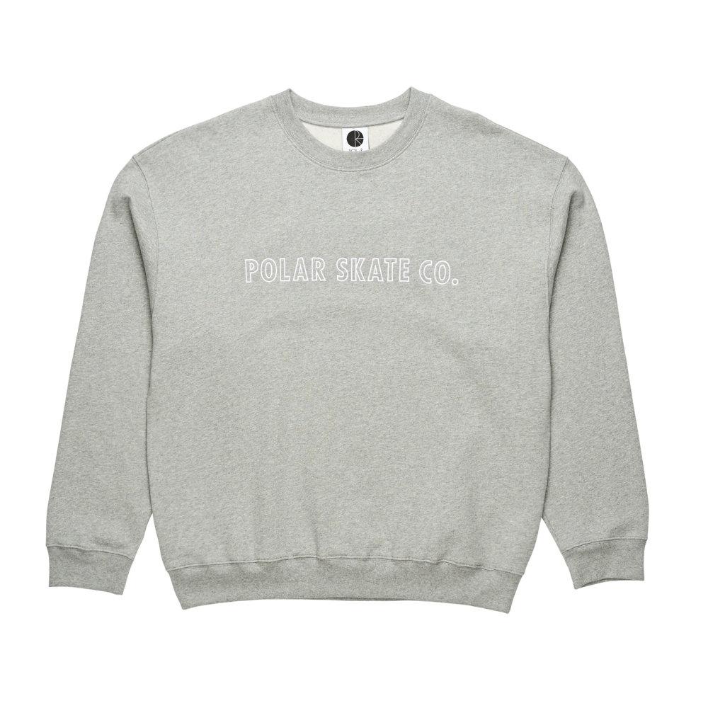 Polar Skate Co. Outline Crew Neck Sweatshirt (Heather Grey)