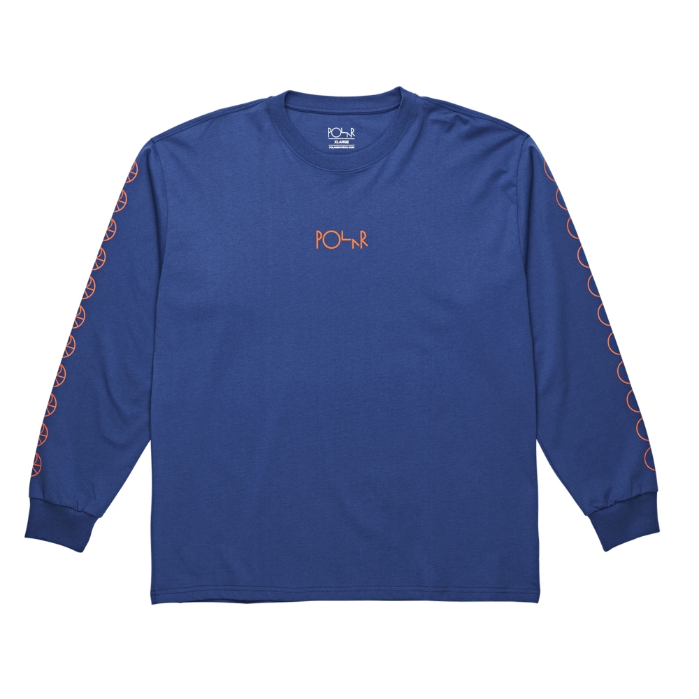 Polar Skate Co. Racing Long Sleeve T-Shirt (80's Blue)