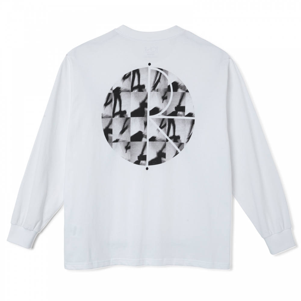 Polar Skate Co. Sequence Fill Logo Long Sleeve T-Shirt (White)