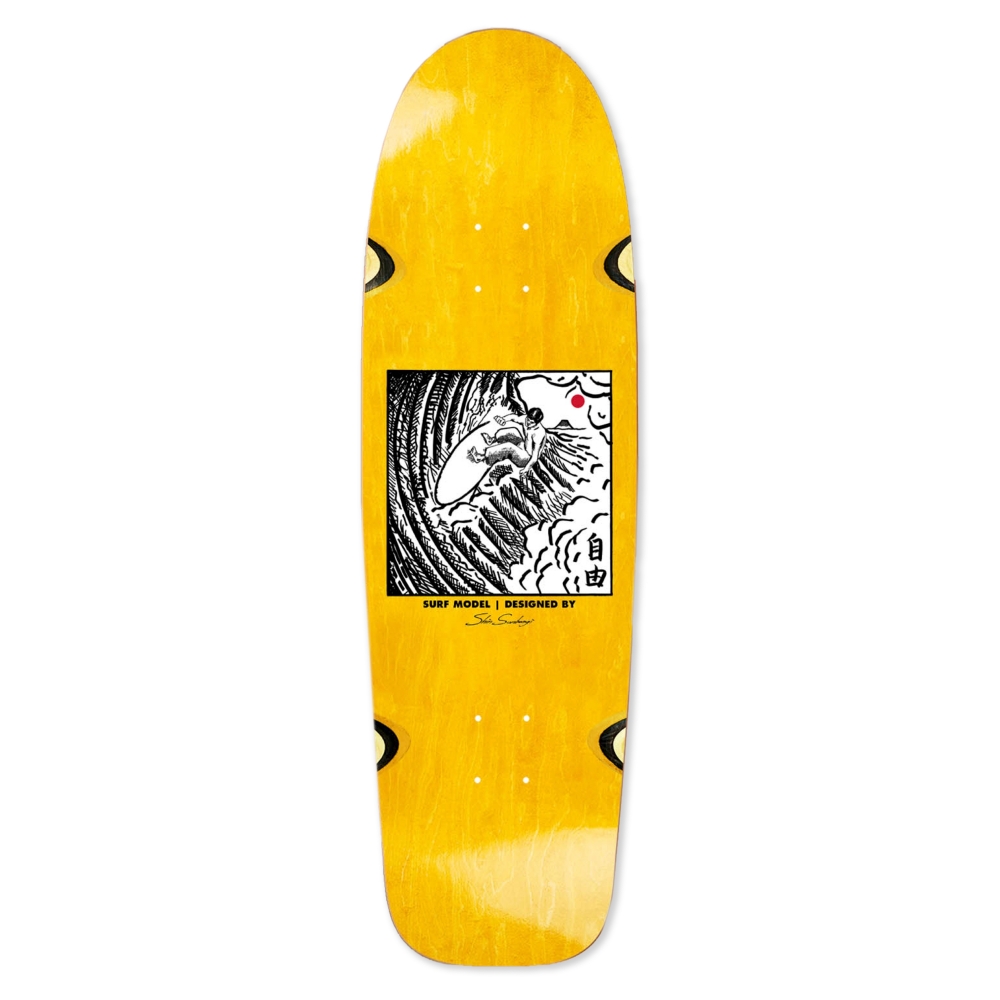 Polar Skate Co. Shin Sanbongi Freedom Skateboard Deck Surf Shape 8.75" (Yellow)