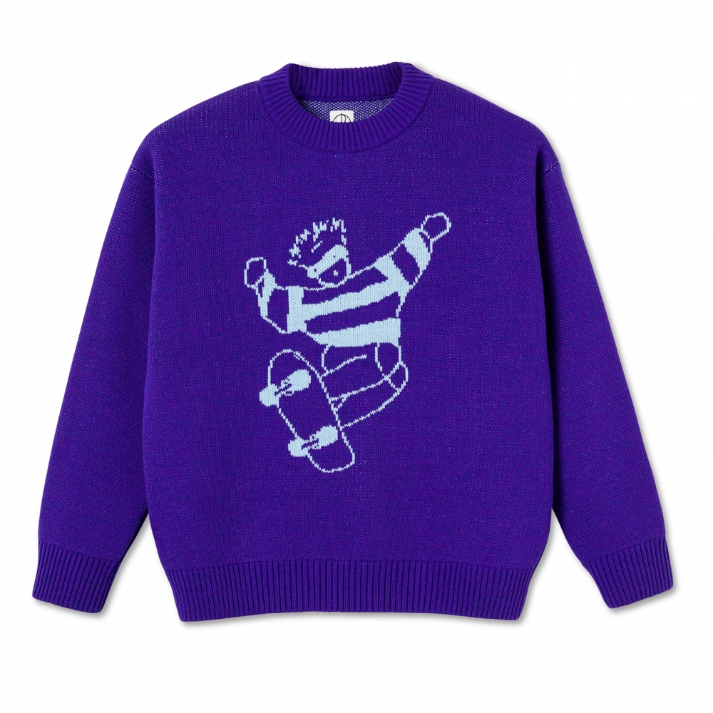 Polar Skate Co. Skate Dude Knit Sweater (Purple)