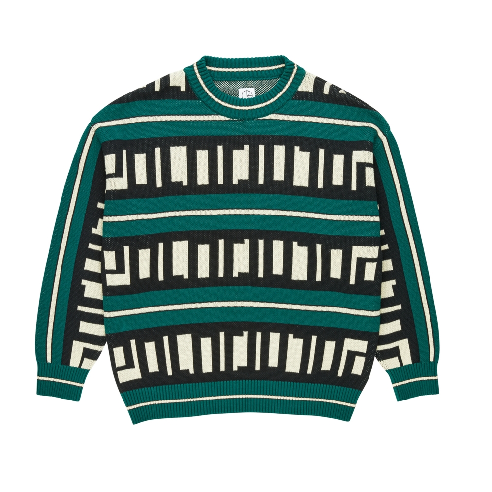 Polar Skate Co. Square Logo Knit Sweater (Green)
