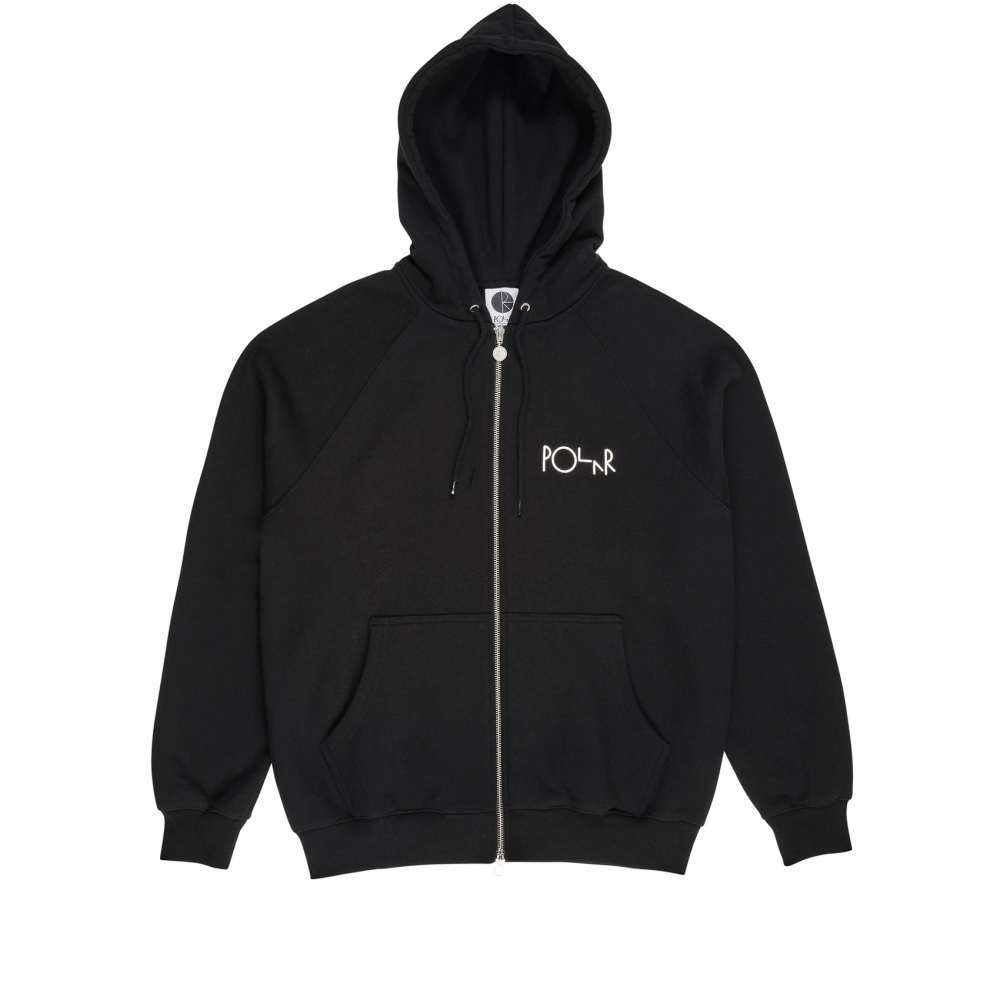 Polar Skate Co. Stroke Logo Zip Hooded Sweatshirt (Black)