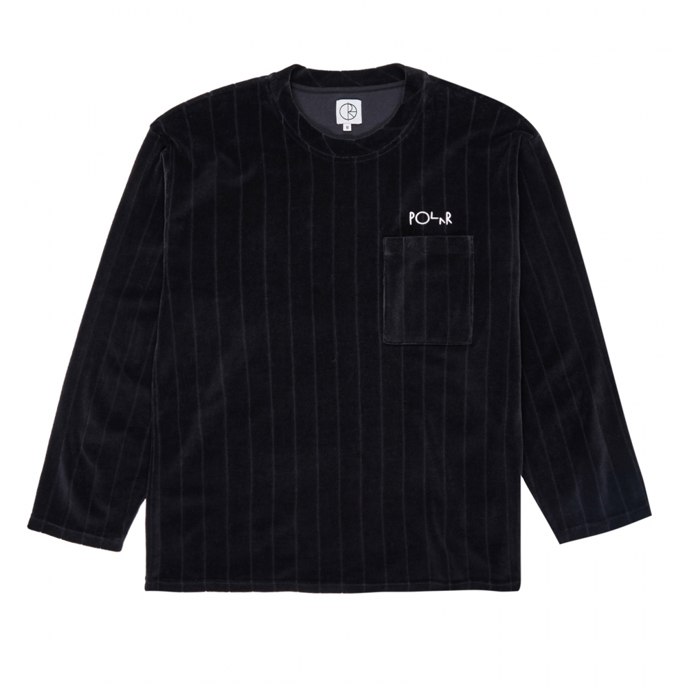 Polar Skate Co. Velour Pullover Sweatshirt (Black)