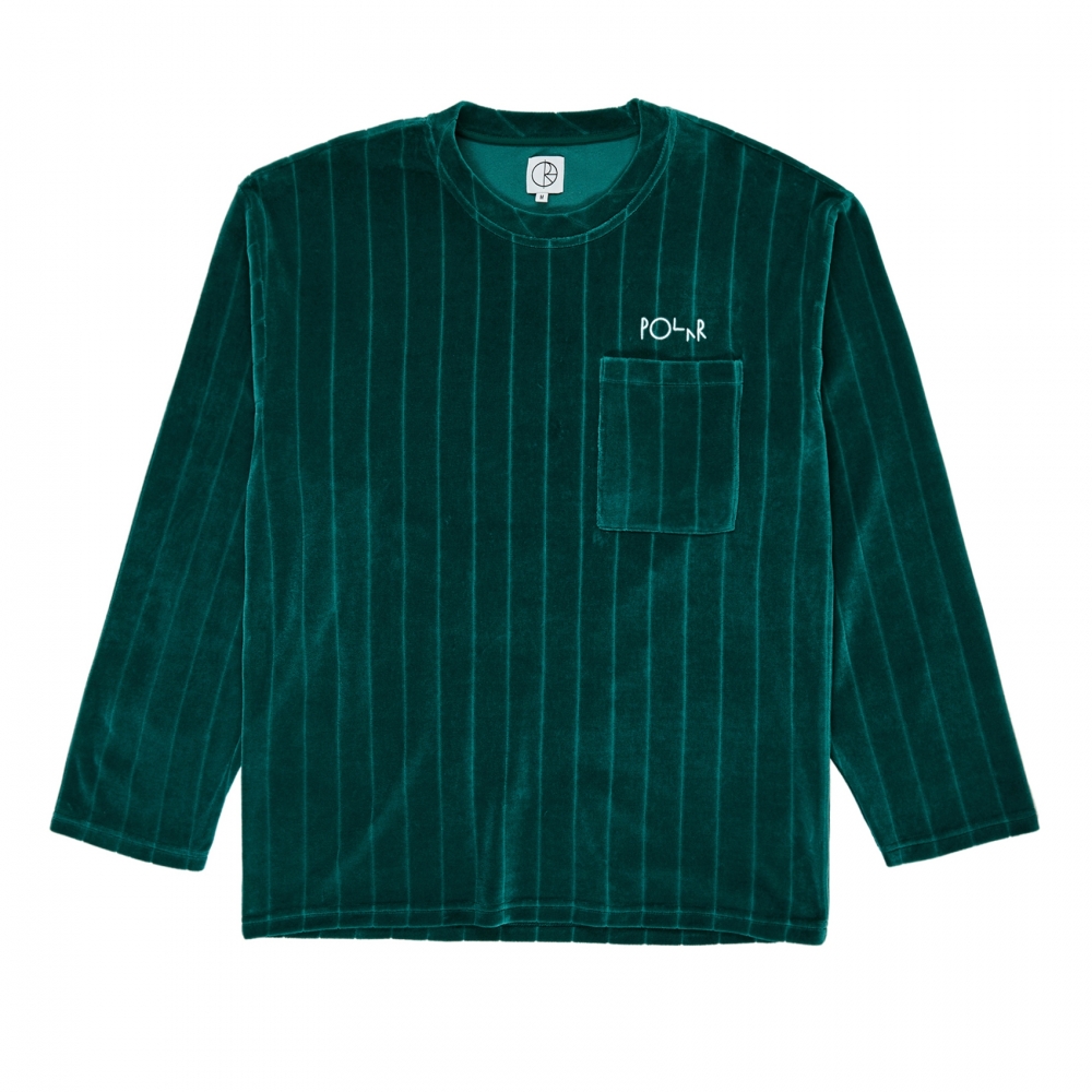 Polar Skate Co. Velour Pullover Sweatshirt (Dark Green)