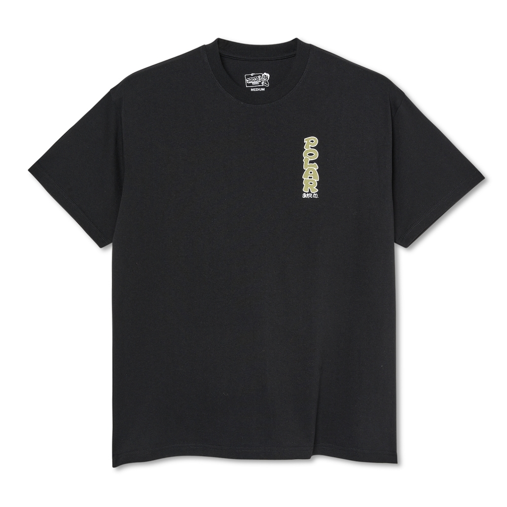 Polar Skate Co. Vertical Logo T-Shirt (Black)