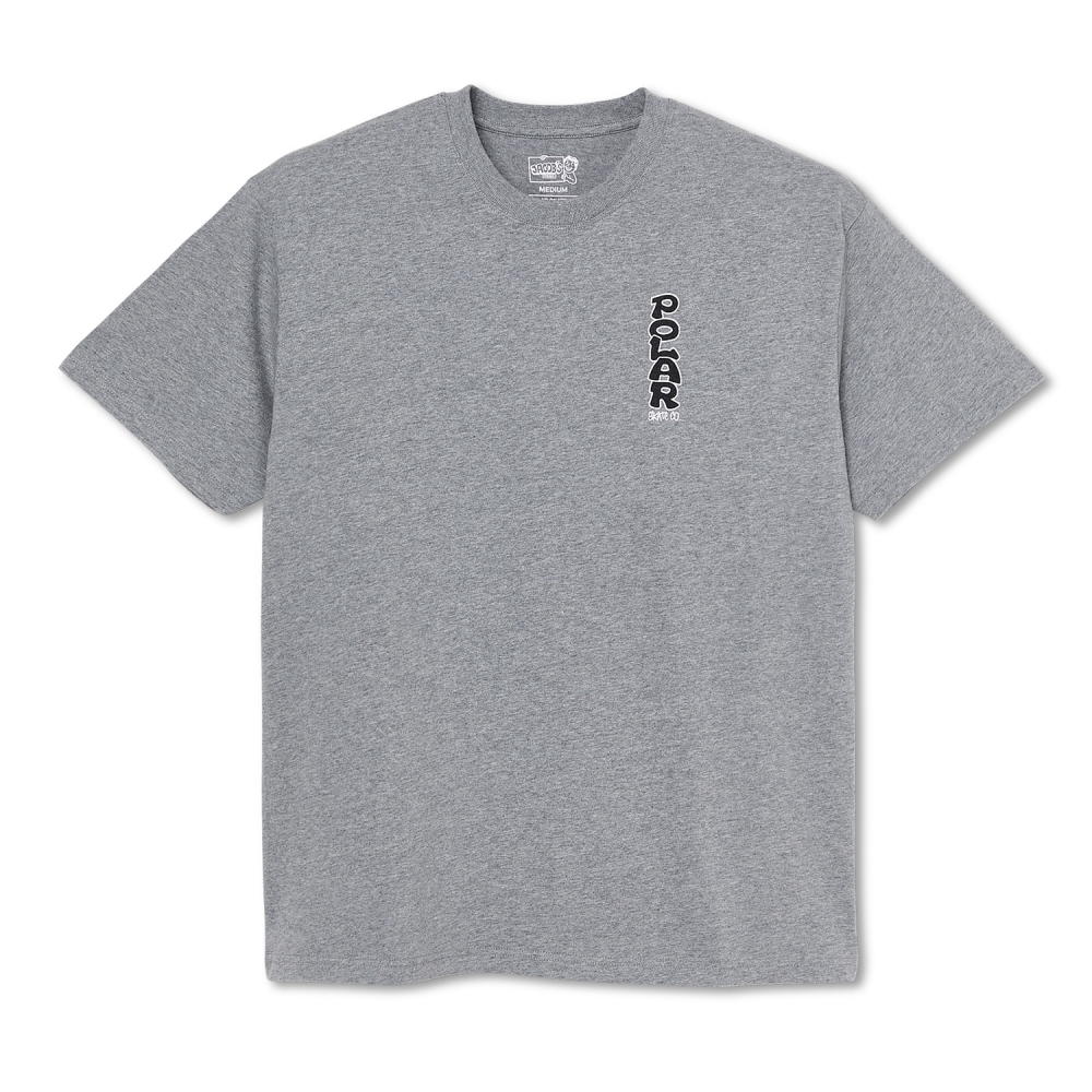 Polar Skate Co. Vertical Logo T-Shirt (Heather Grey)