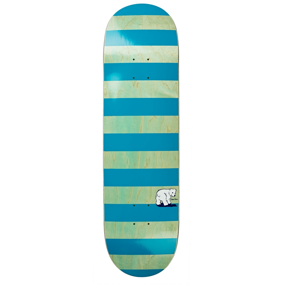 Polar Skate Co. x Dear Skating Block Stripe Skateboard Deck 8.25" (Mint/Teal)
