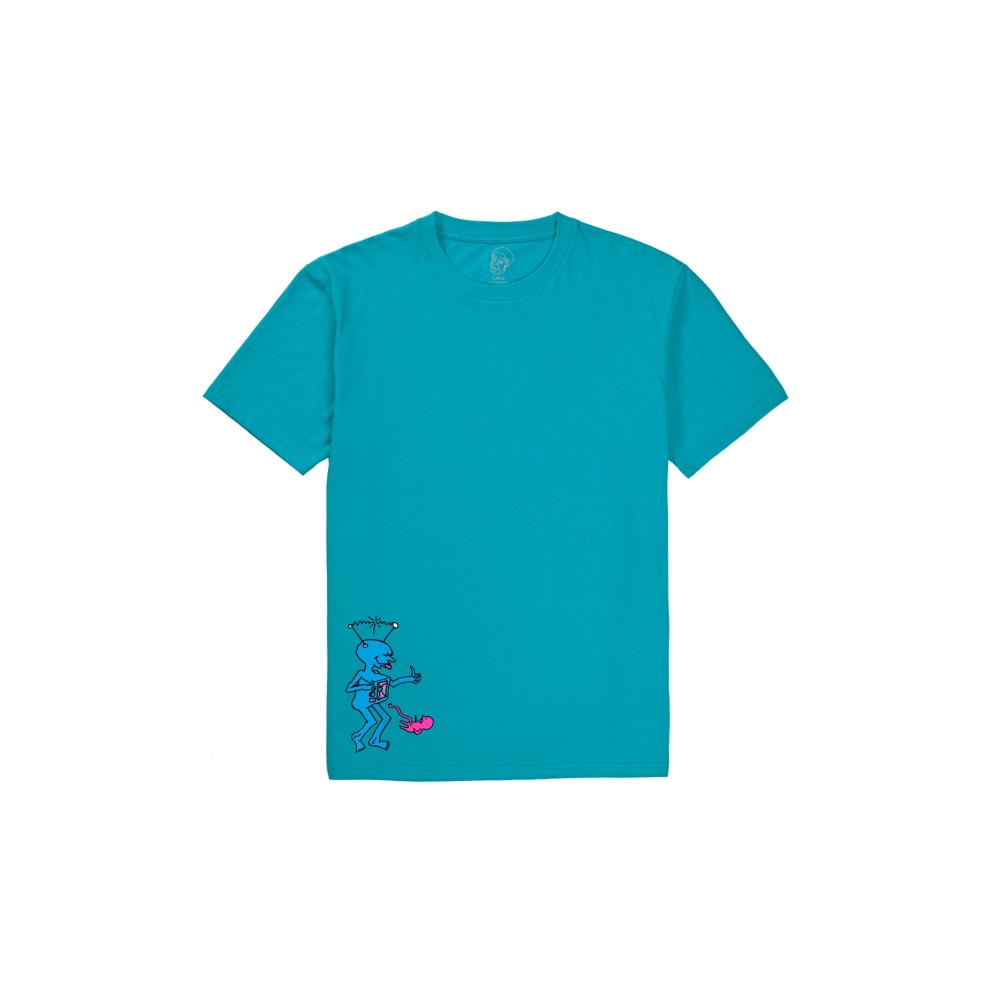 Polar Skate Co. x Dear Skating by Ron Chatman TV Kid T-Shirt (Turquoise)