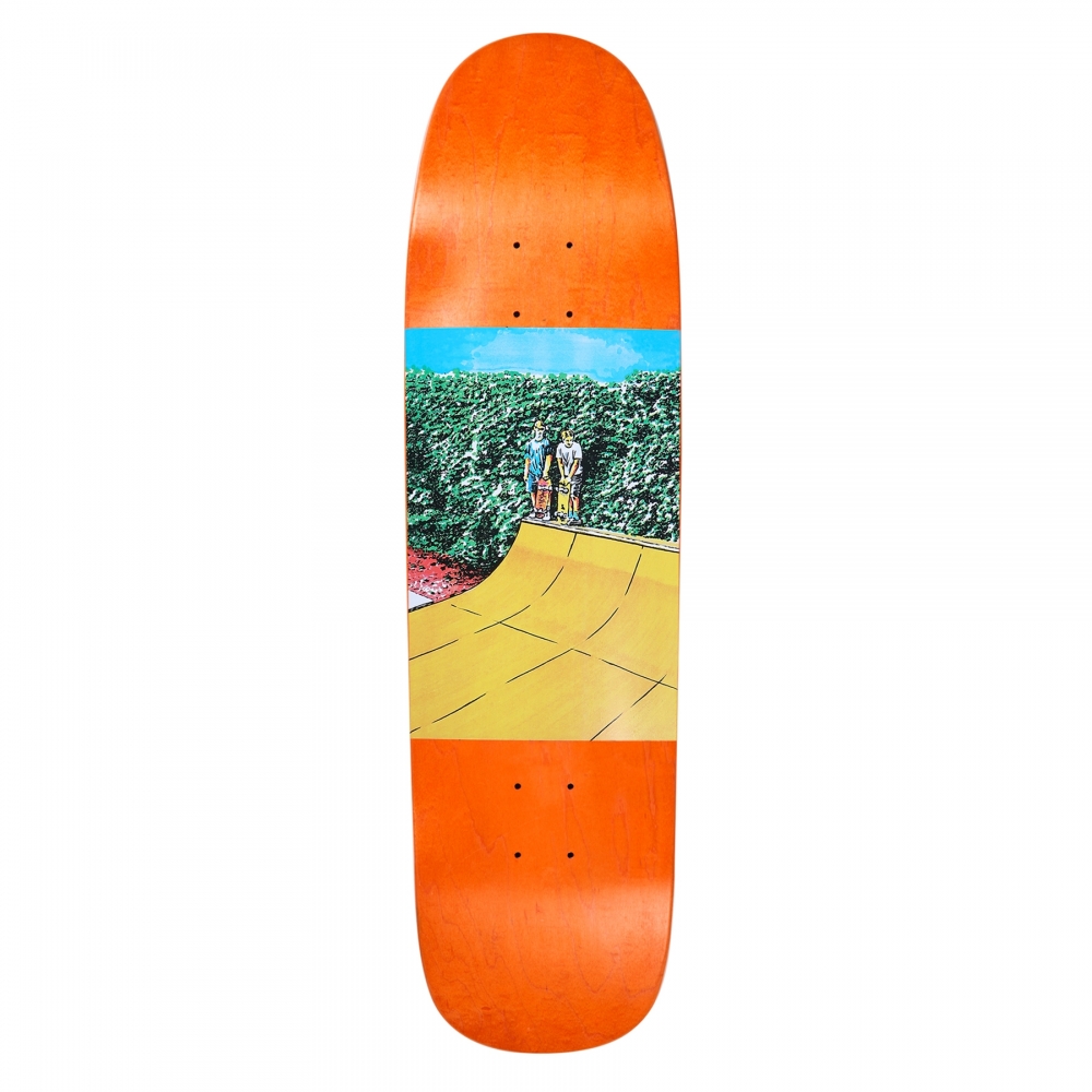 Polar Skate Co. x Iggy NYC Boys on a Ramp Skateboard Deck P9 Shape (Orange Red)