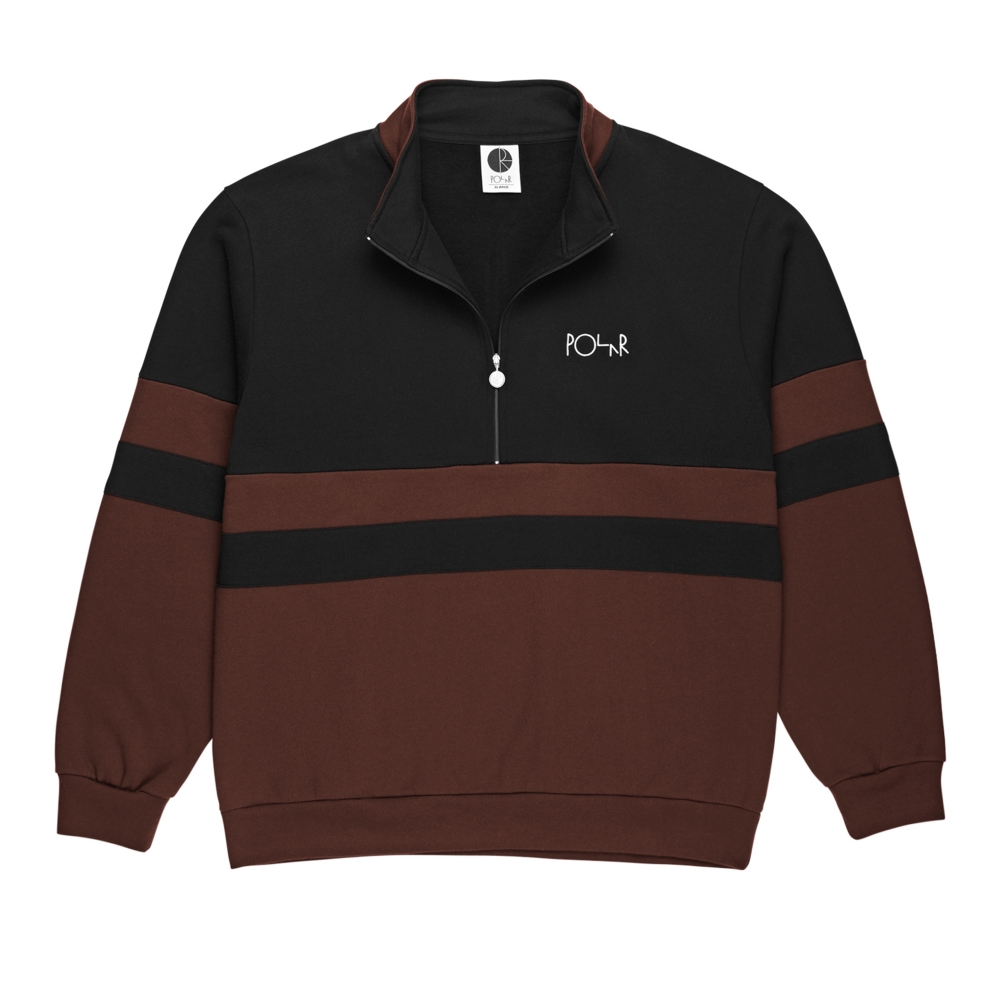 Polar Skate Co. Block Zip Sweatshirt (Black/Brown)