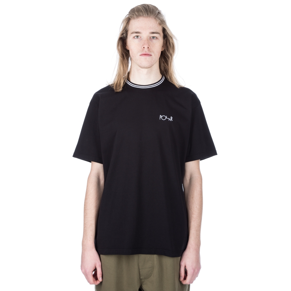 Polar Skate Co. Striped Rib T-Shirt (Black)