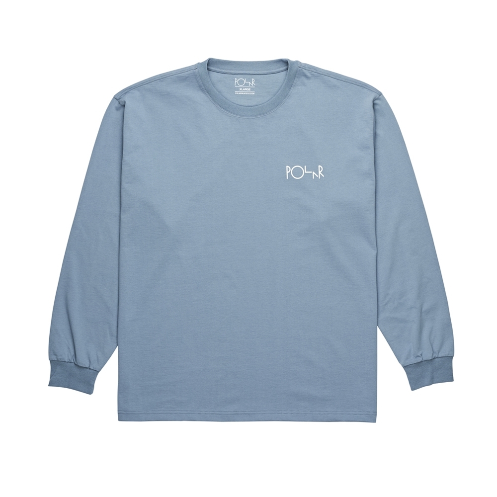Polar Skate Co. Stroke Logo Long Sleeve T-Shirt (Captain's Blue)