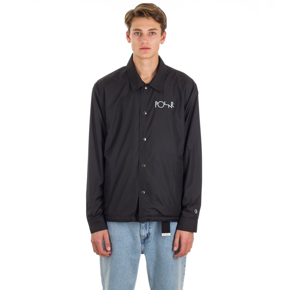 Polar Skate Co. Stroke Logo Patch Coach Jacket (Black/Black)