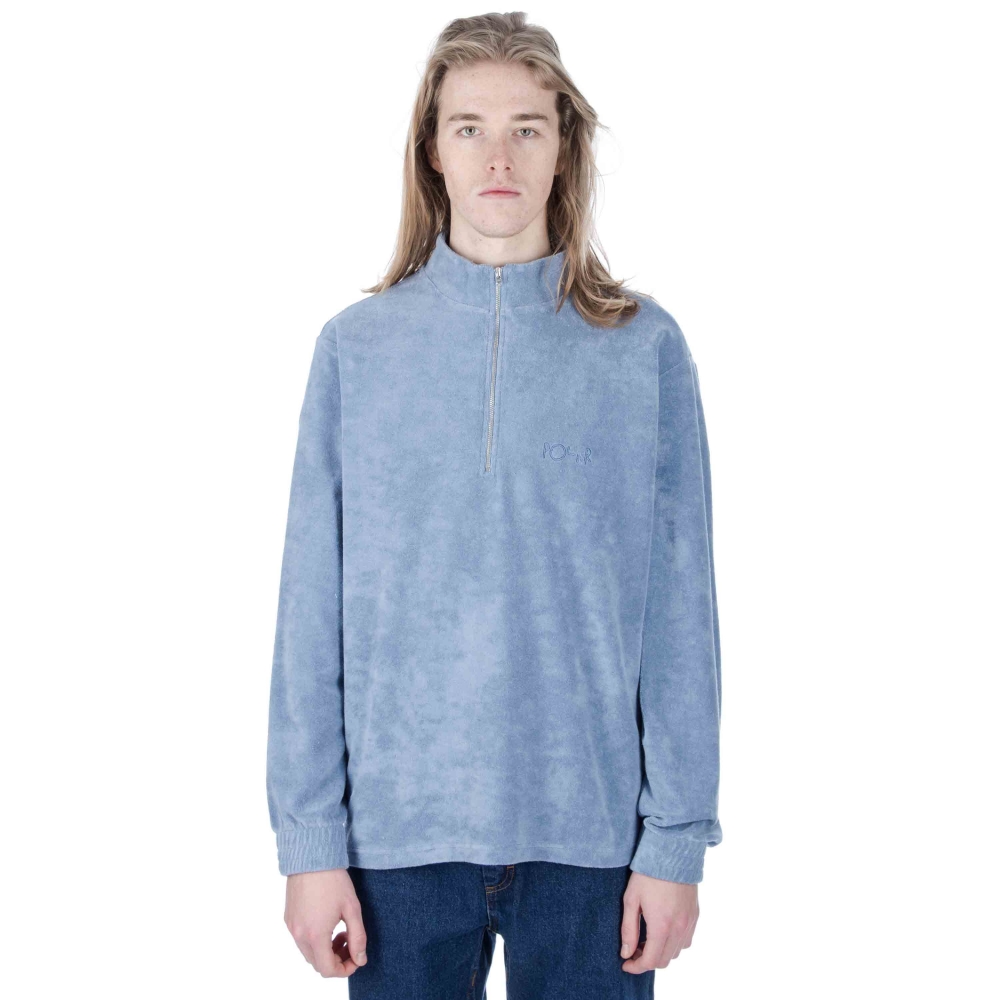 Polar Skate Co. Terry Half Zip Sweatshirt (Dusty Indigo)