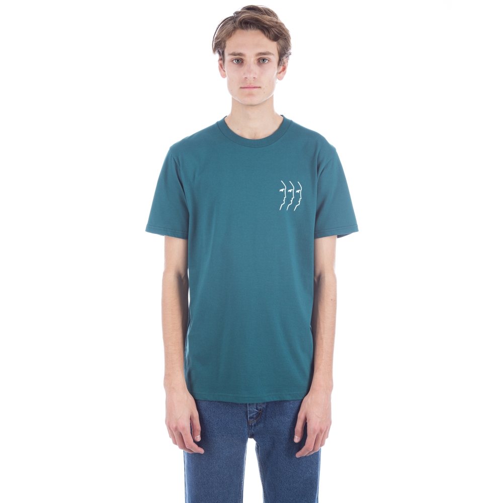 Polar Skate Co. Three Faces T-Shirt (Dark Teal)