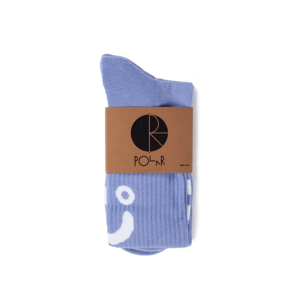 Polar Skate Co. Upside Down Happy Sad Socks (Lavender)