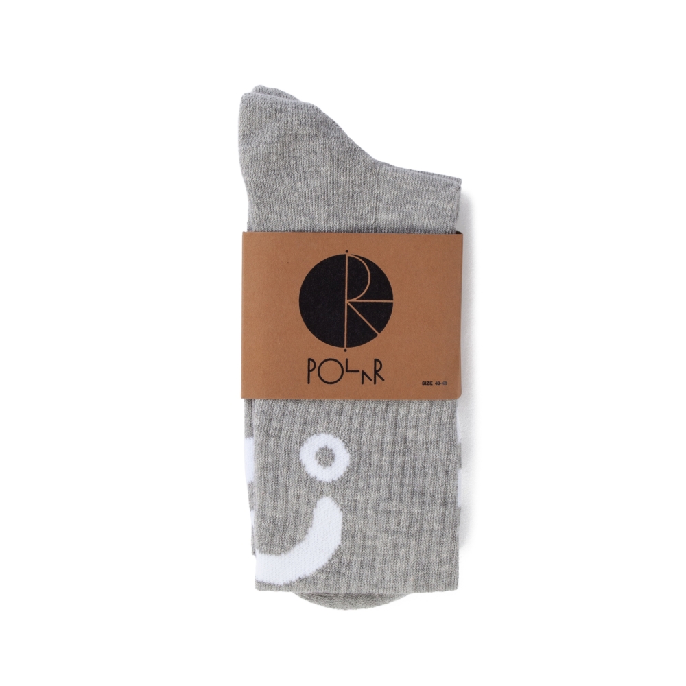 Polar Skate Co. Upside Down Happy Sad Socks (Sports Grey)