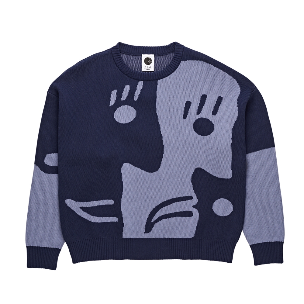 Polar Skate Co. Art Knit Sweater (Dark Blue/Dusty Blue)