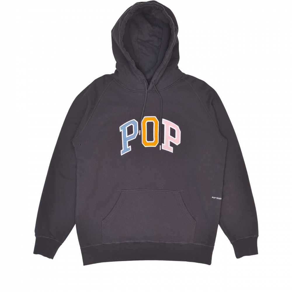 Pop Trading Company Arch Pullover Hooded Sweatshirt (Anthracite)