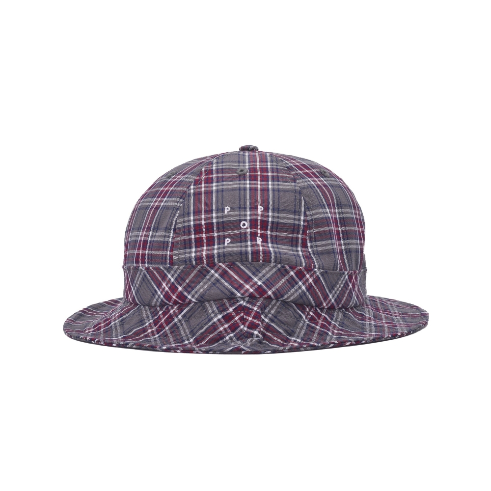 Pop Trading Company Checked Bell Hat Grey (Grey Check)