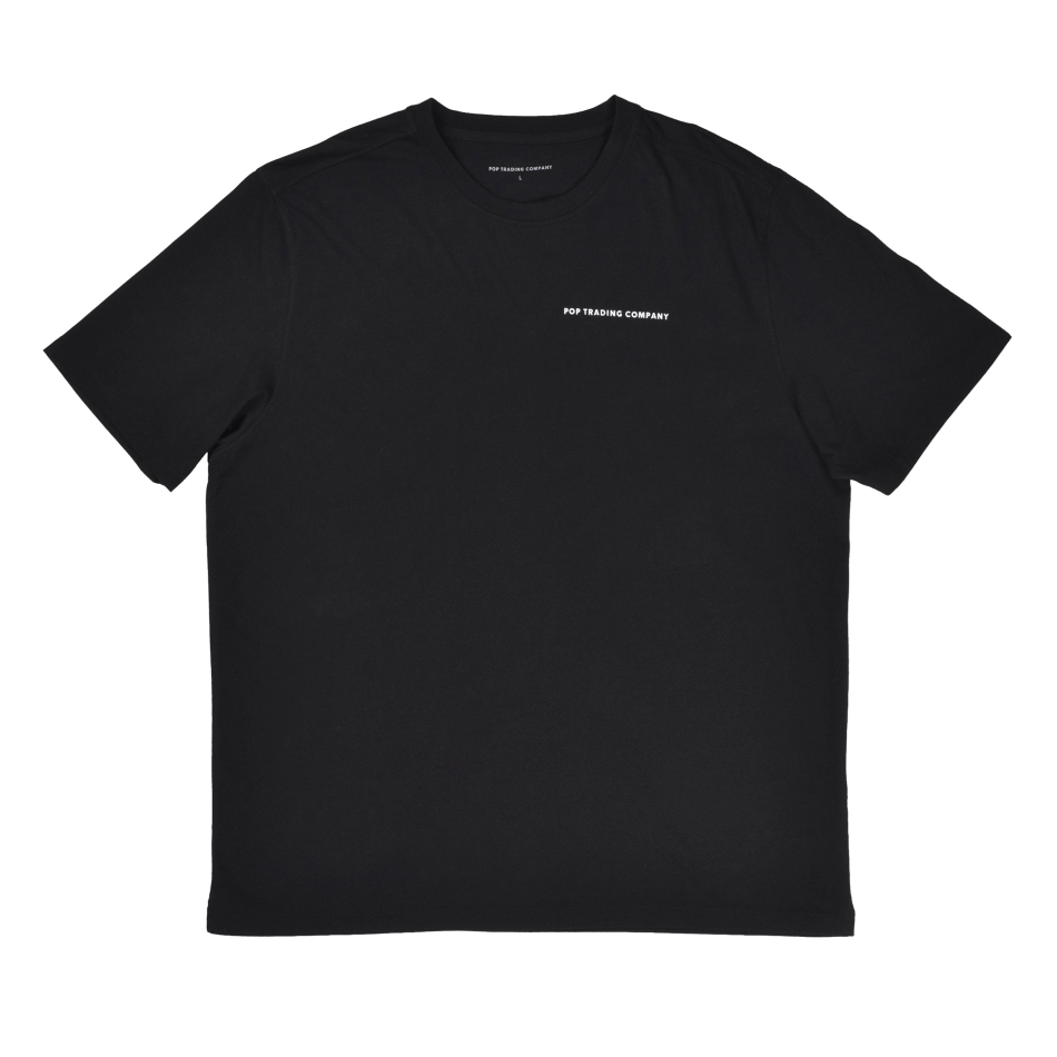 Pop Trading Company Logo T-Shirt (Black/White)