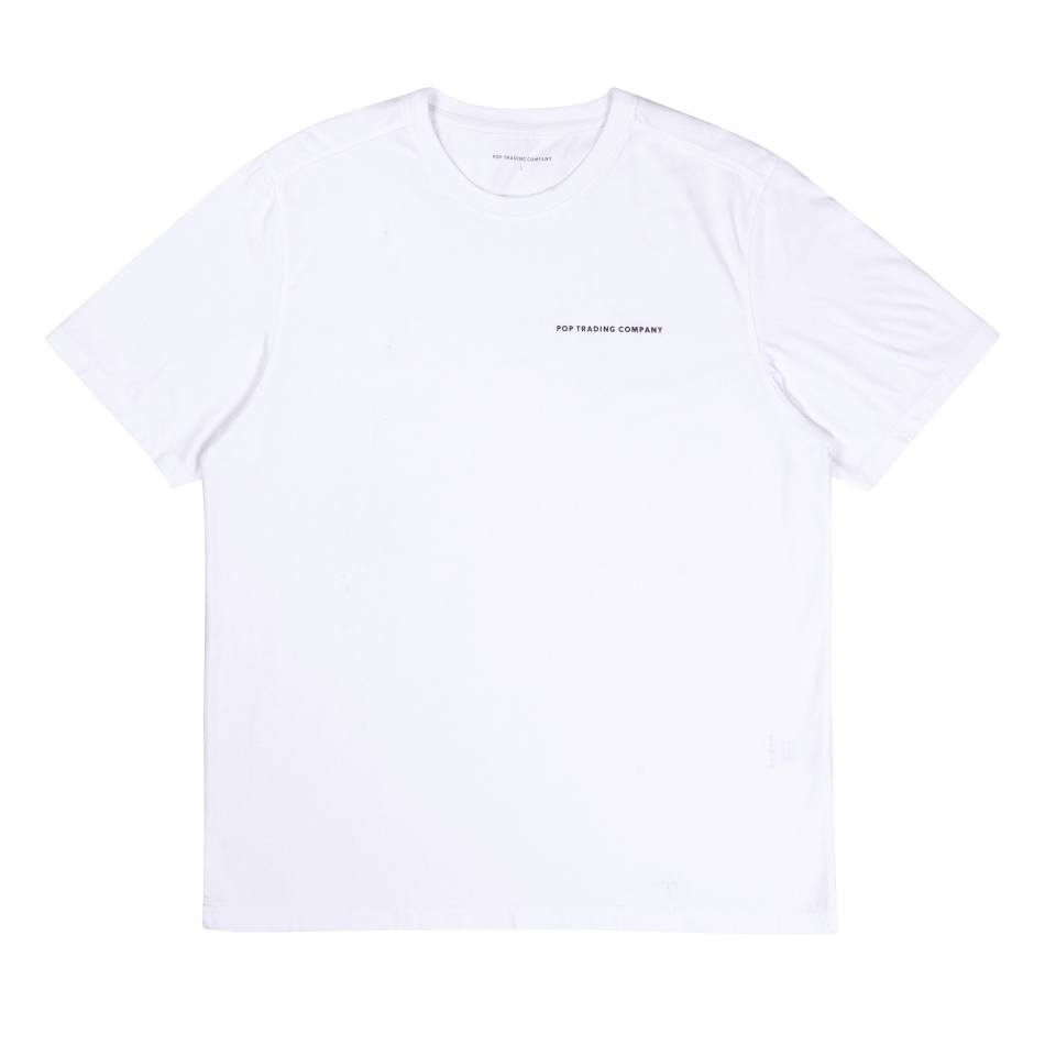 Pop Trading Company Logo T-Shirt (White/Black)