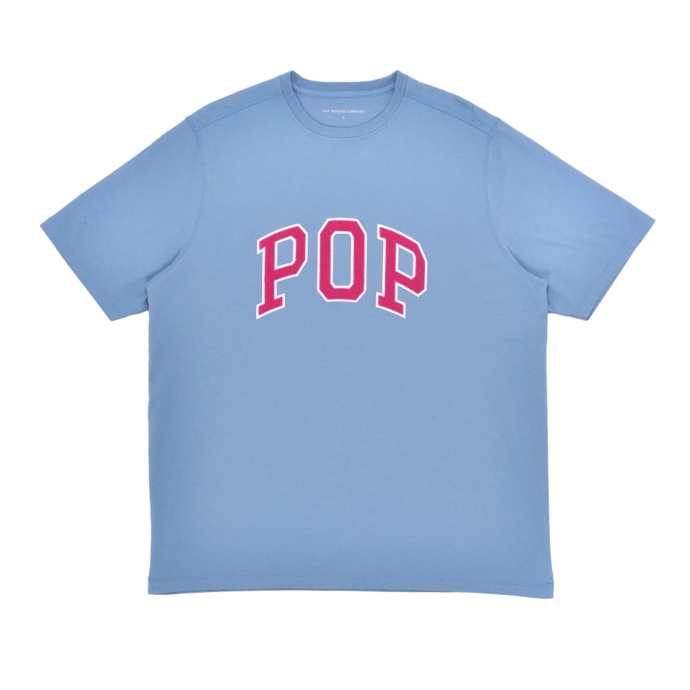 Pop Trading Company Arch T-Shirt (Blue Shadow)