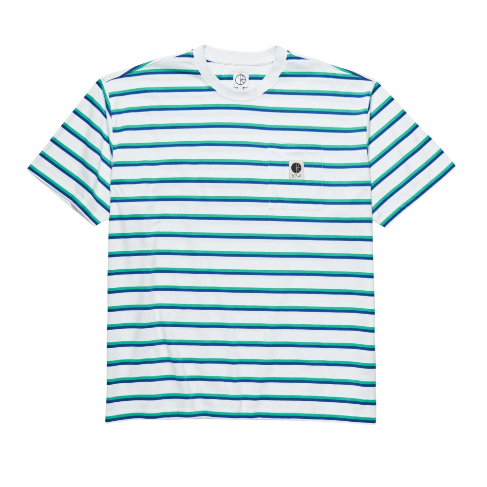 Polar Skate Co. Stripe Pocket T-Shirt (White)