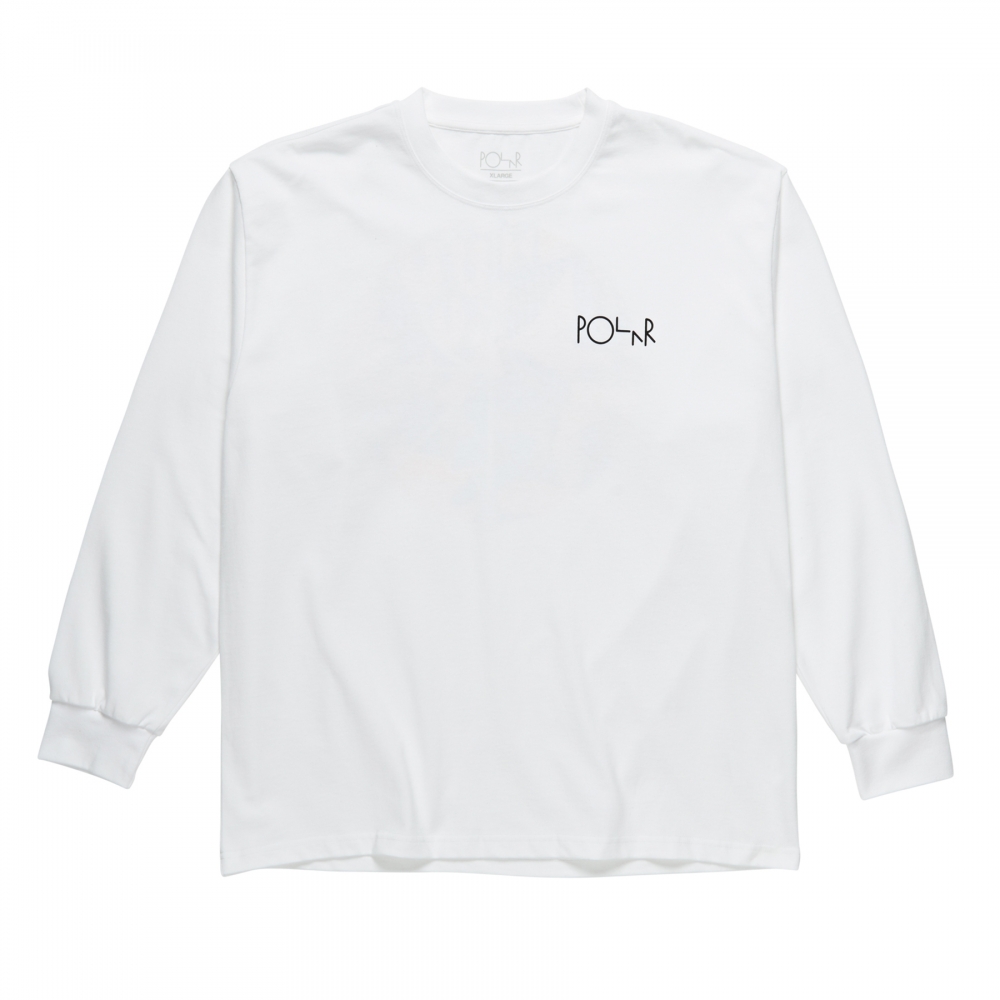 Polar Skate Co. TK Fill Logo Long Sleeve T-Shirt (White)