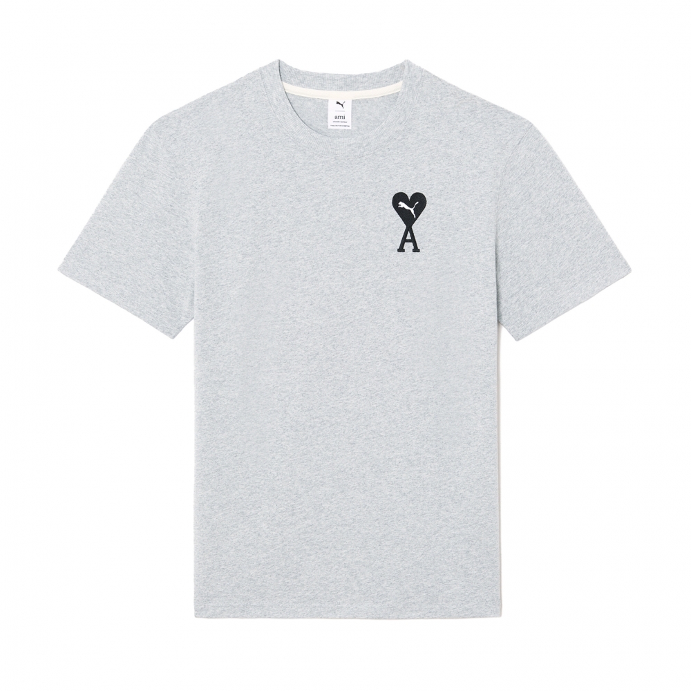 Puma x AMI Graphic T-Shirt (Light Grey Heather)