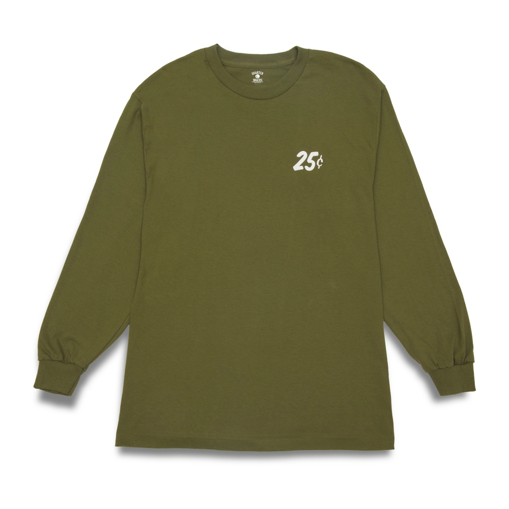 Quartersnacks Classic Snackman Long Sleeve T-Shirt (Military Olive Green)