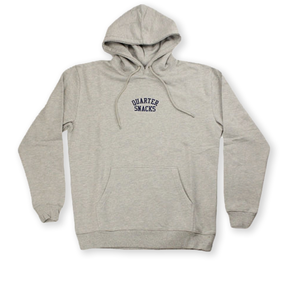 Quartersnacks Embroidered Arch Pullover Hooded Sweatshirt (Heather Grey)