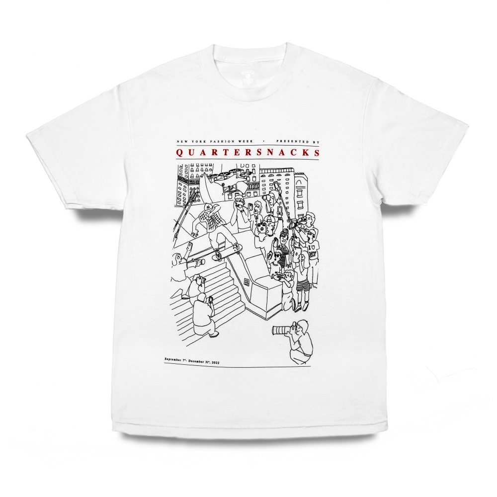 Quartersnacks Presented By T-Shirt (White)