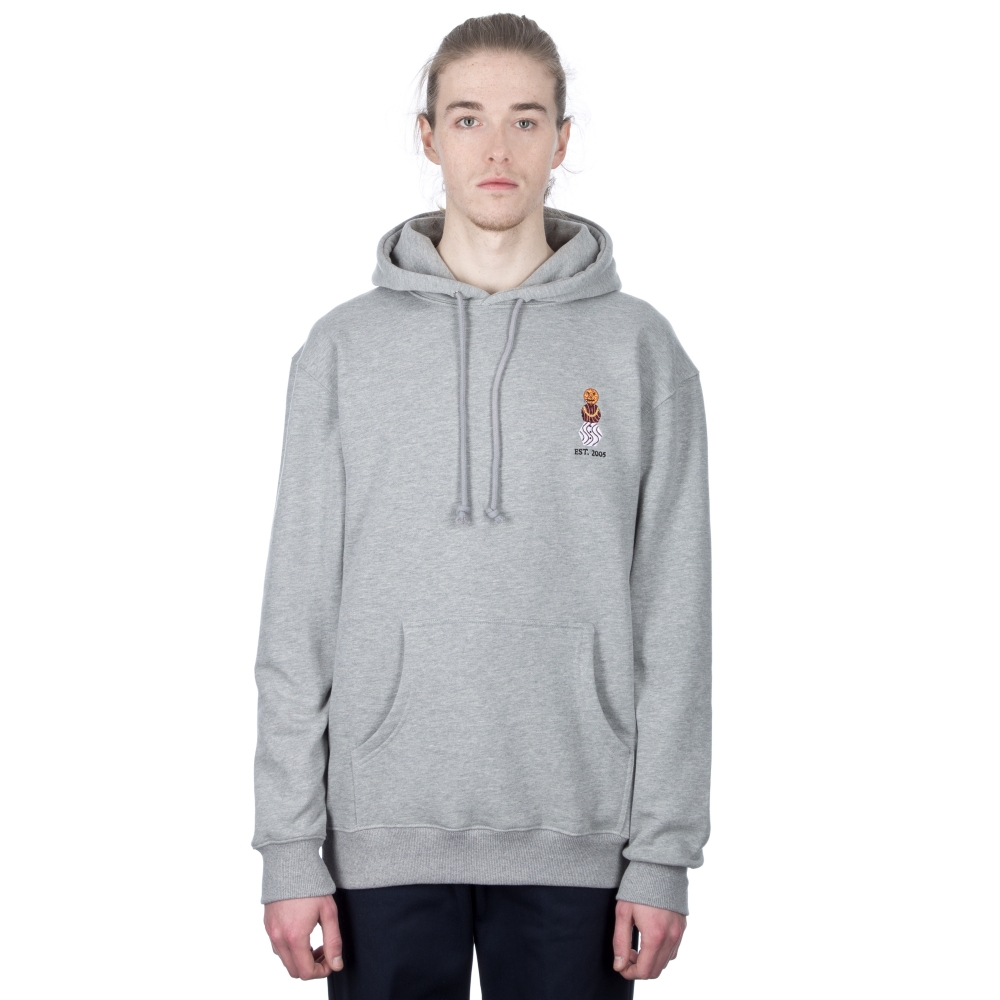 Quartersnacks Snackman Embroidered Pullover Hooded Sweatshirts (Heather Grey)