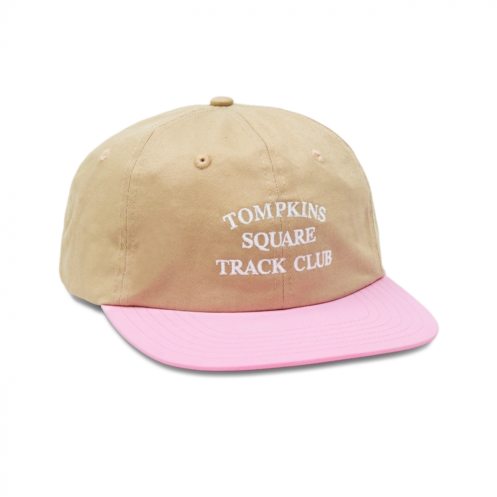 Quartersnacks Track Club Cap (Tan/Pink)