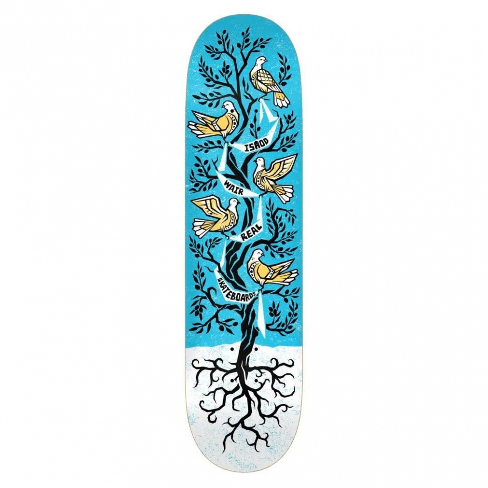 Real Ishod Peace Tree Full SE Skateboard Deck 8.06" (Blue/White)