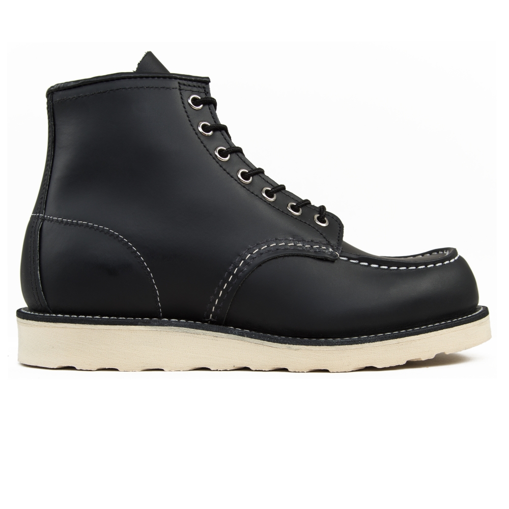 Red Wing 8130 Classic Moc Toe 6” Boots (Black Chrome Leather)