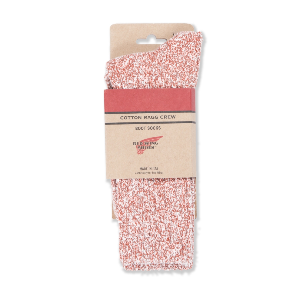 Red Wing Cotton Ragg Socks (Rust/White)