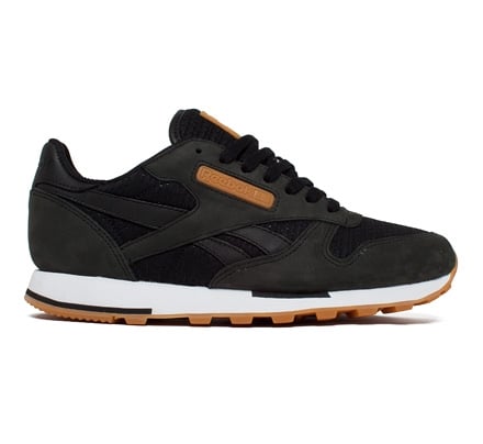 Reebok Classic Leather Textile Black White Gum Consortium