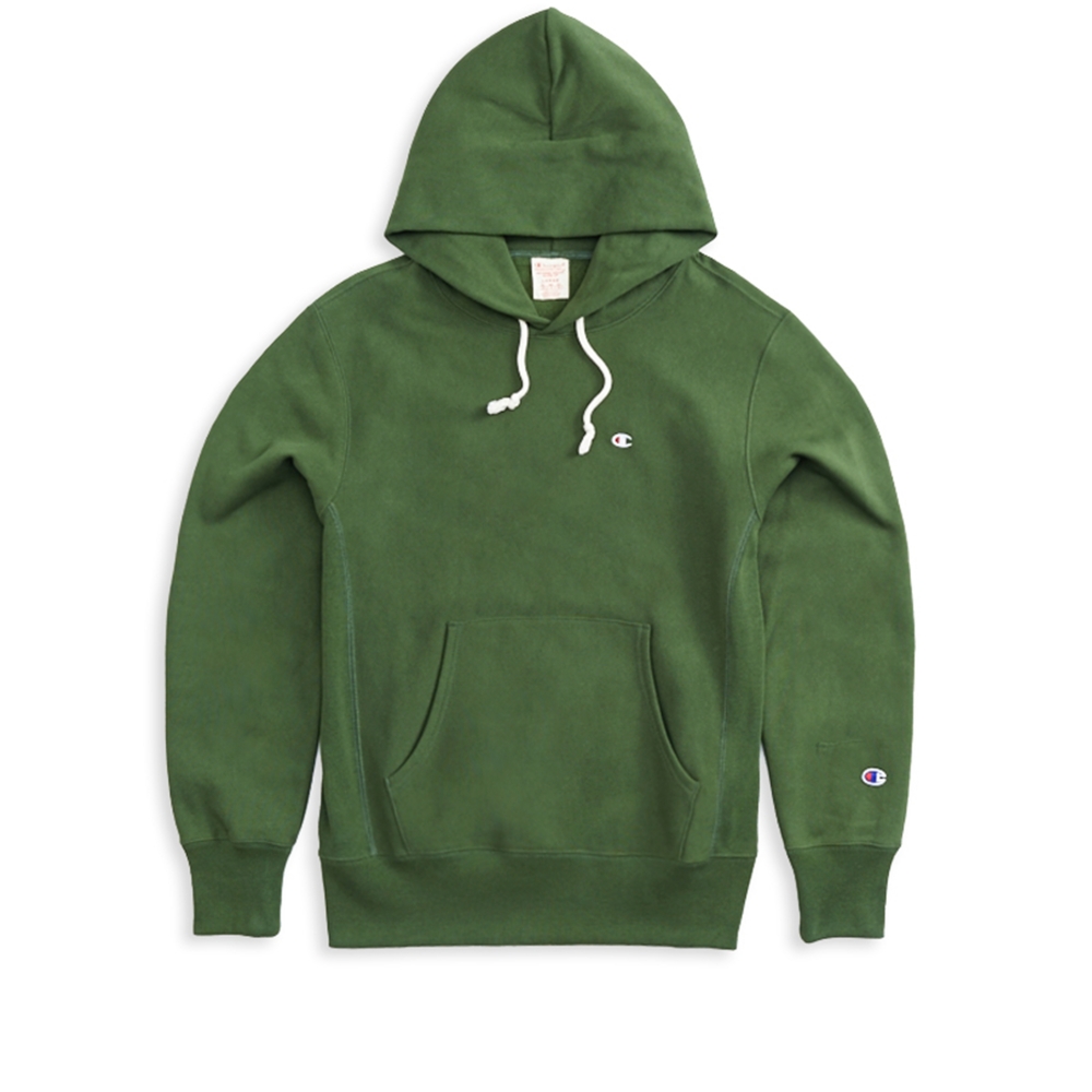 Champion Reverse Weave Pullover Hooded Sweatshirt (Forest Green)