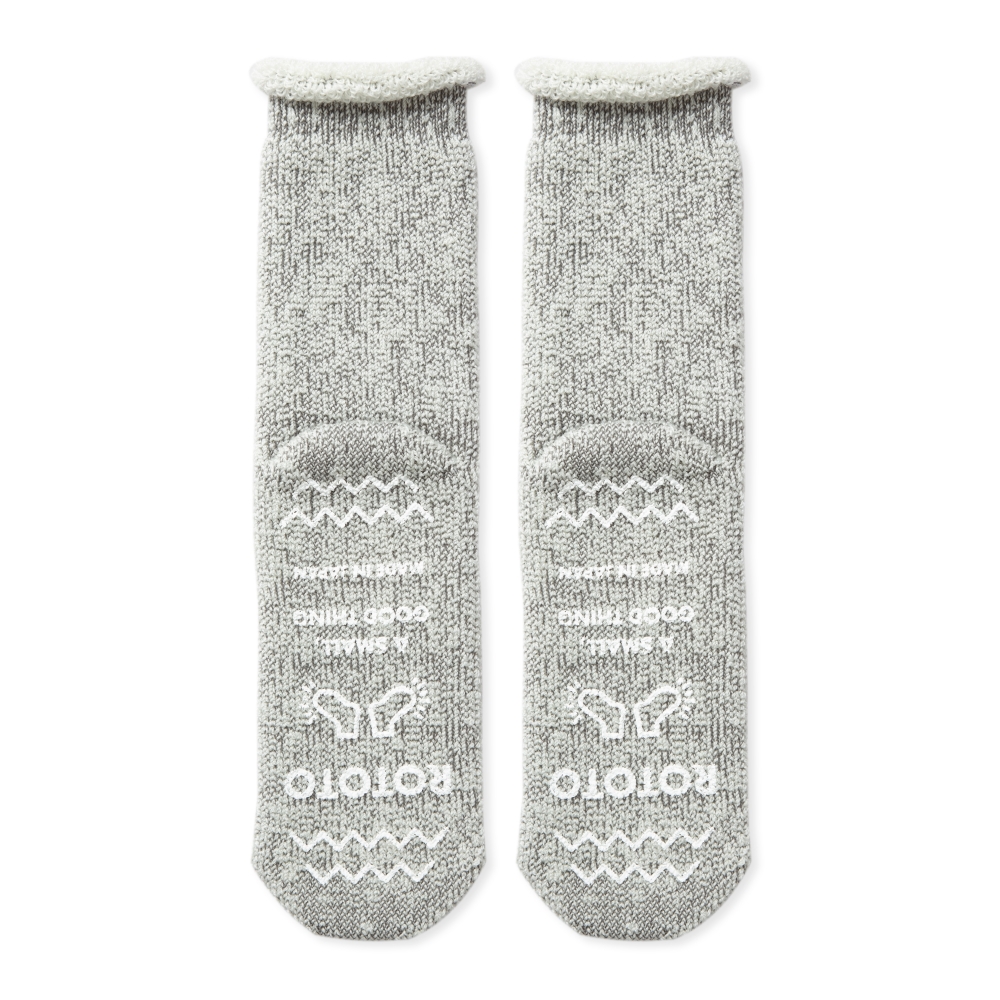 RoToTo Extra Fine Merino Premium Bulky Socks (Grey/White)