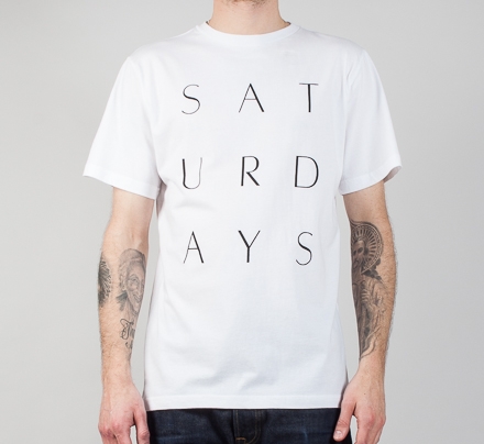 Saturday's Surf NYC Thin Stack T-Shirt (White)
