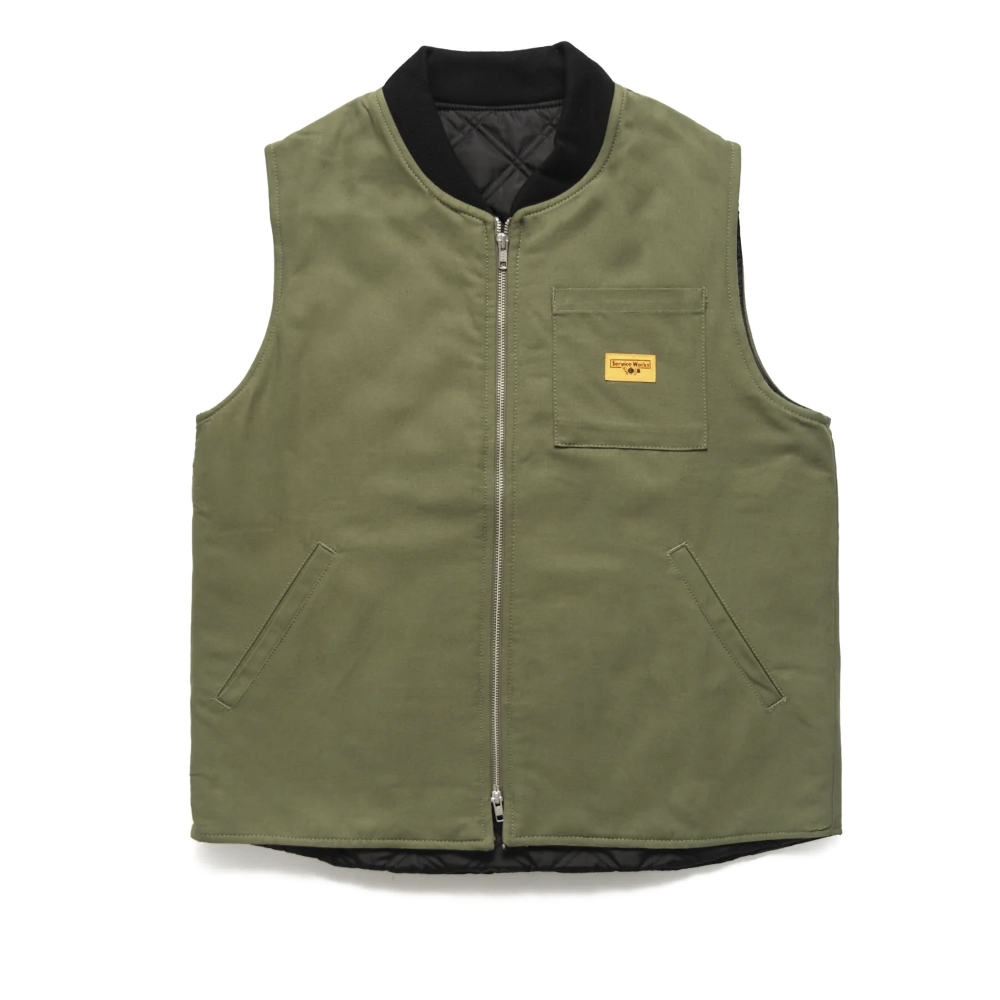 Service Works Padded Work Vest Jacket (Olive)
