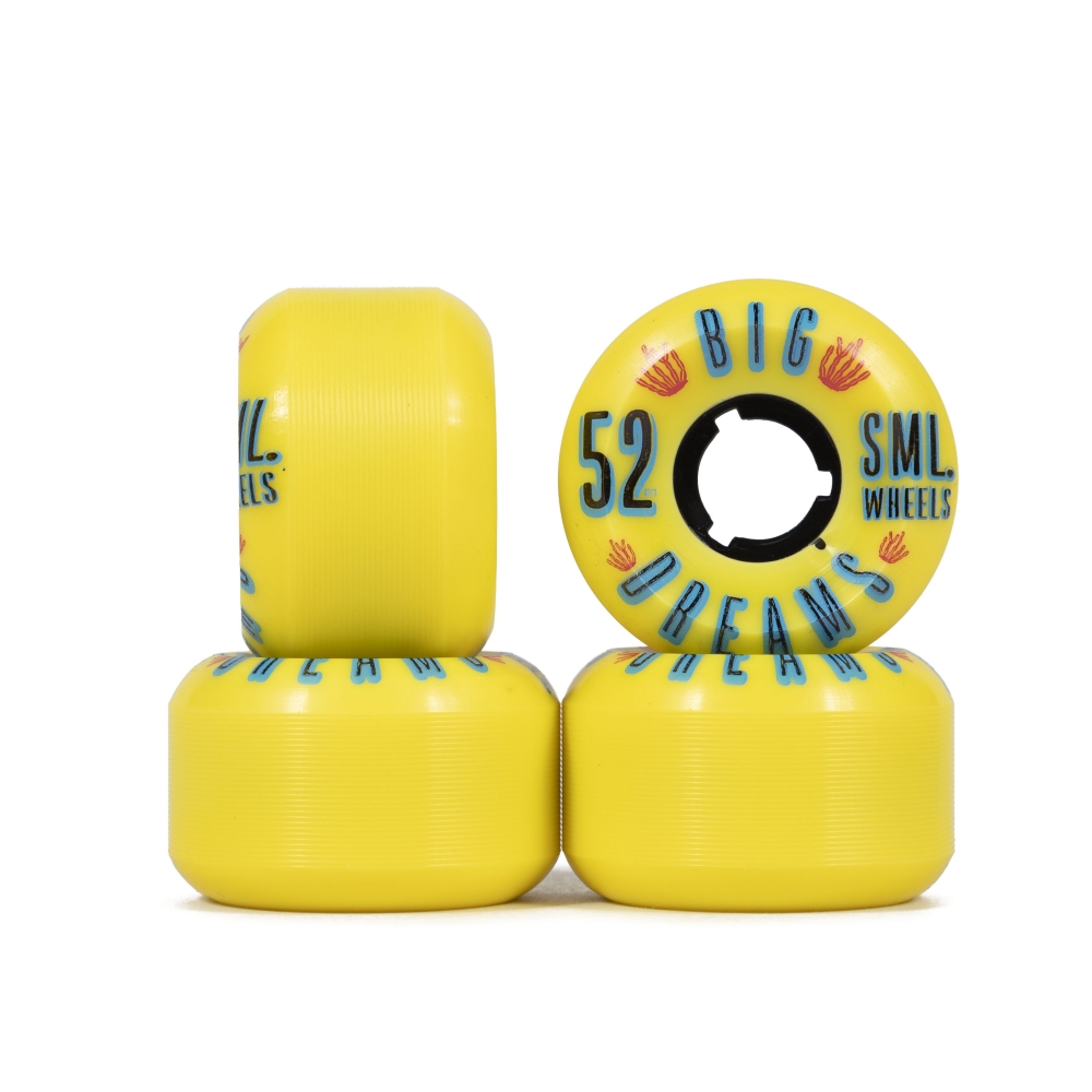 SML Succulent Cruiser Skateboard Wheels 52mm V-Cut (Mellow Yellow)