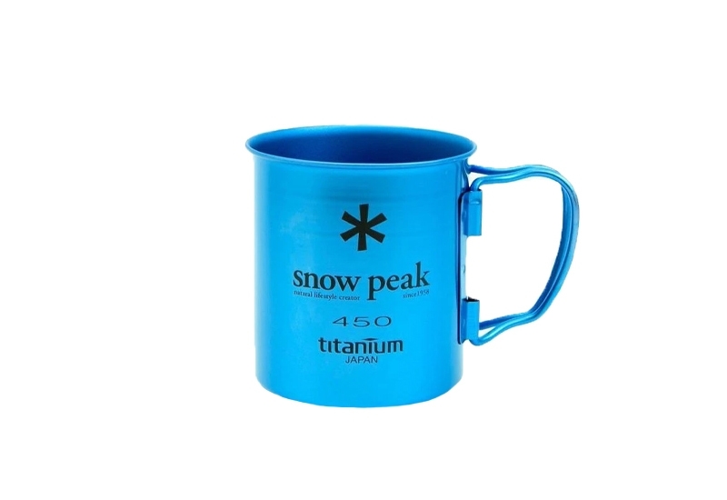 Snow Peak Titanium Single Wall 450 Mug (Blue)