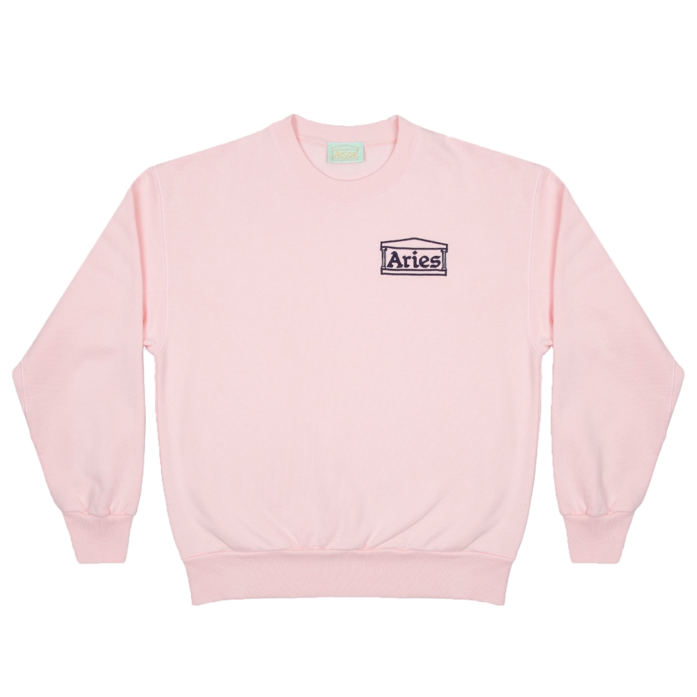 Aries Logo Crew Neck Sweatshirt (Pink)